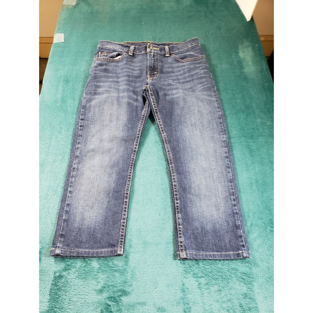 Levis 511 Jeans Sz 14 27x20 Youth Boys Blue Cotton Pants Slim Straight Red Tab